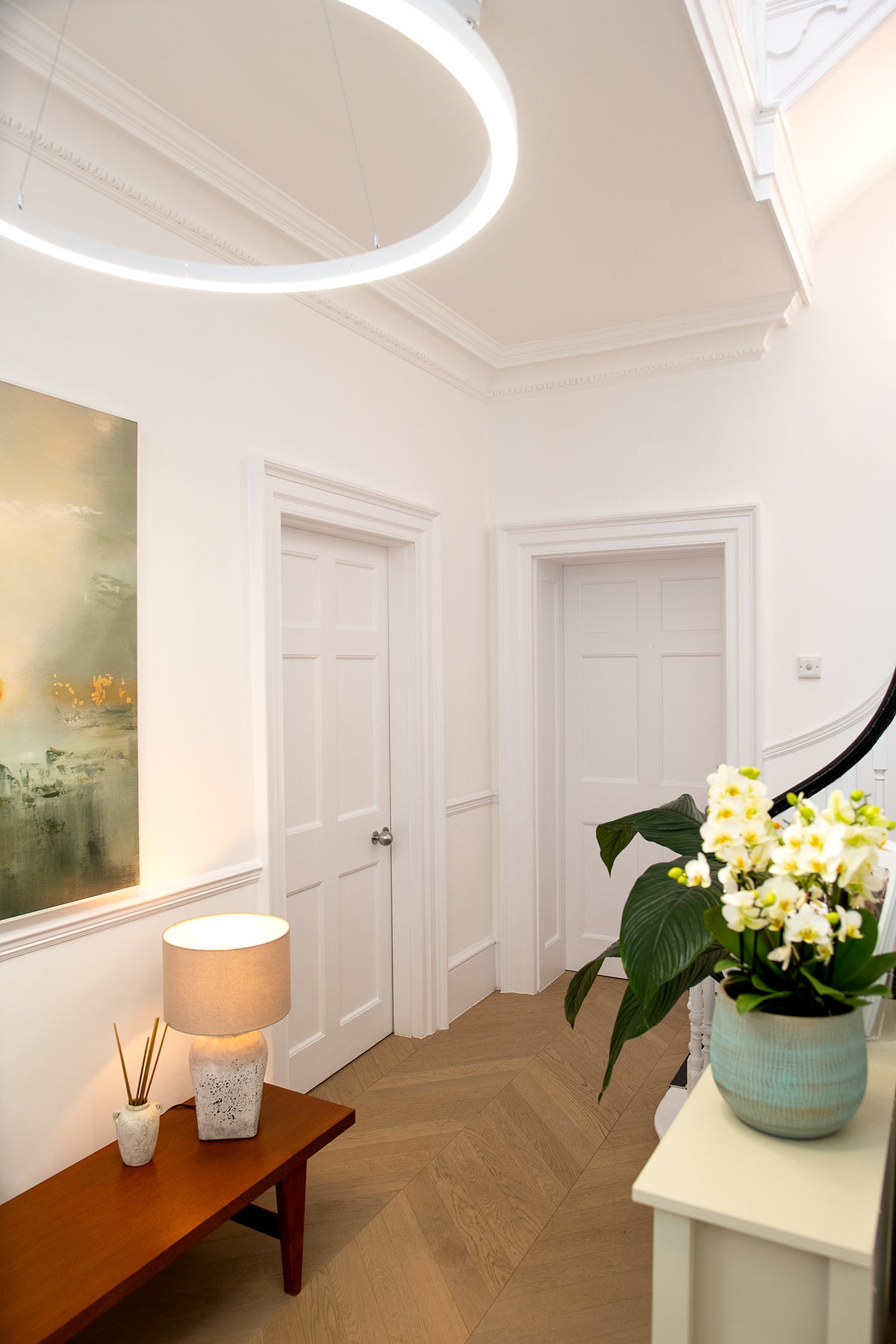 Welcoming entrance to the RegenX wellness clinic featuring elegant décor, soft lighting, and a calming atmosphere.